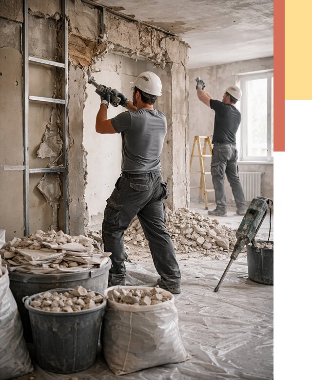 Демонтажные работы в Березниках от 2781 руб. — услуги и цена под ключ | ОТДЕЛОЧНИК-Брз