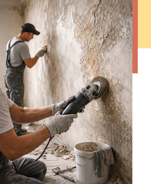 Снятие и удаление краски со стен в Березниках от 2163 руб. — ОТДЕЛОЧНИК-Брз