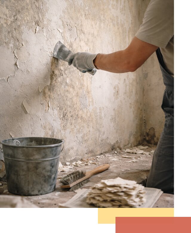 Удаление старой краски со стен в Березниках качественно и быстро