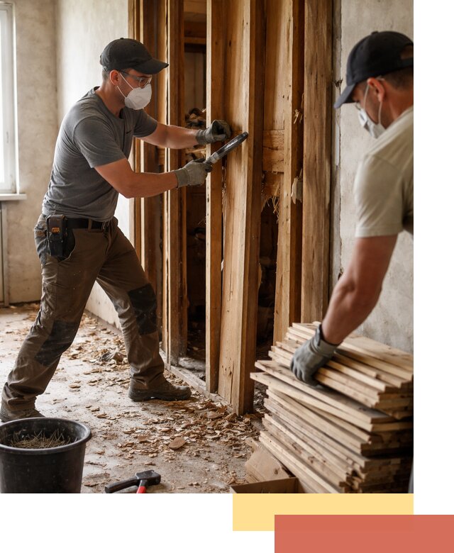 Демонтаж деревянных перегородок в Березниках быстро и аккуратно