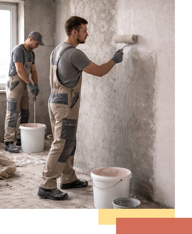 Нанесение бетоноконтакта на стены в Березниках для последующей отделки