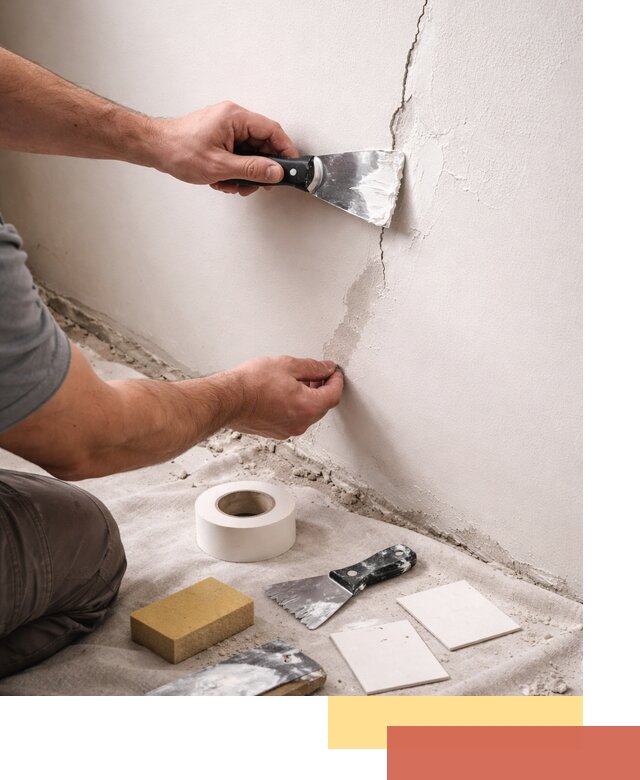 Заделка трещин и сколов в стенах и потолках в Березниках