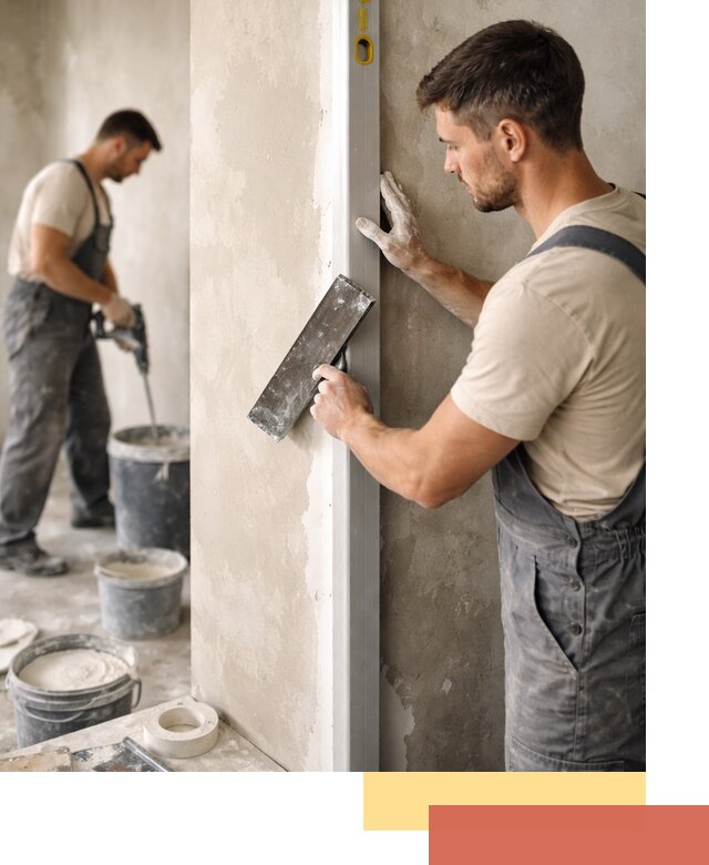 Выведение углов стен в Березниках: монтаж и оштукатуривание