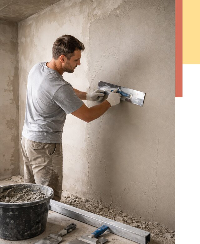 Штукатурка стен без маяков в Березниках от 7415 руб/м2 — услуги и цена | ОТДЕЛОЧНИК-Брз