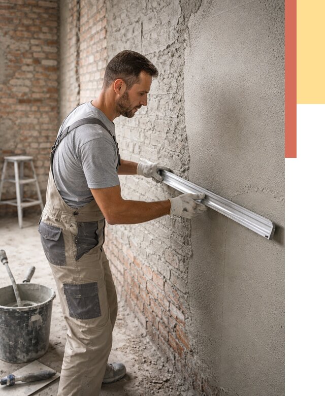 Штукатурка кирпичных стен в Березниках от 4635 руб/м2 — быстро и недорого | ОТДЕЛОЧНИК-Брз