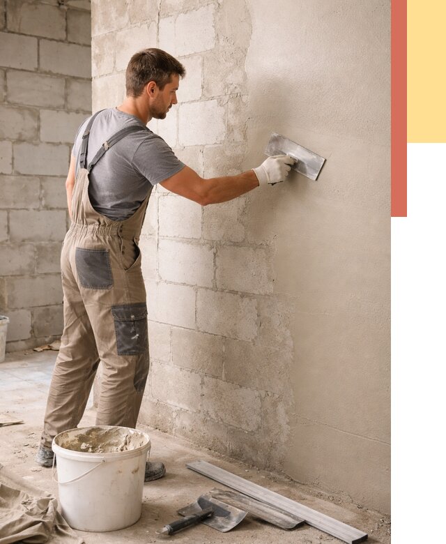 Штукатурка стен из газобетона в Березниках от 2163 руб./м2 — быстро и недорого | ОТДЕЛОЧНИК-Брз