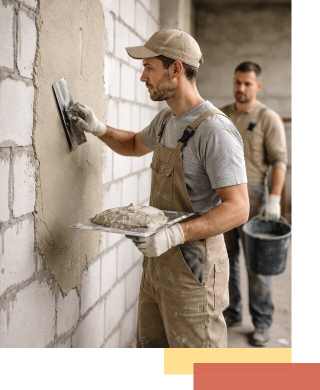 Штукатурка стен из газобетона в Березниках под ключ