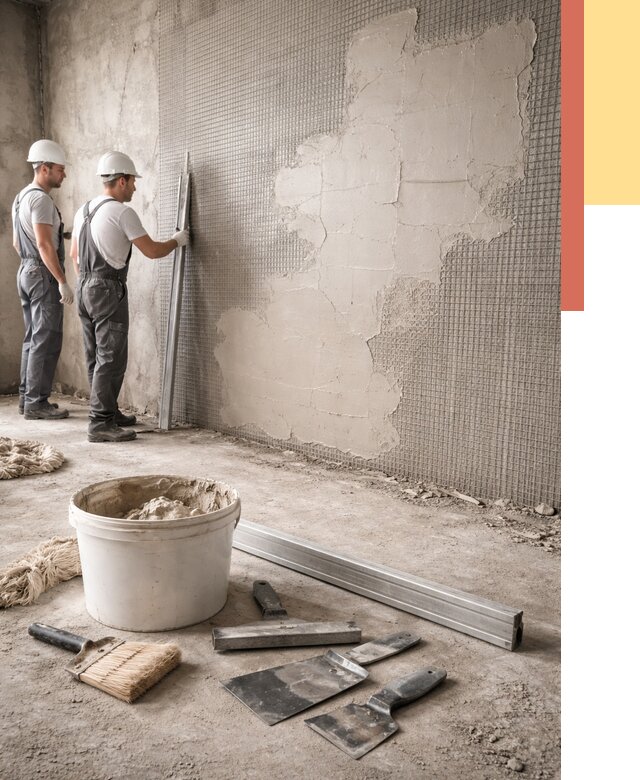 Штукатурка стен по сетке в Березниках от 5664 руб./м2 — быстро и недорого | ОТДЕЛОЧНИК-Брз