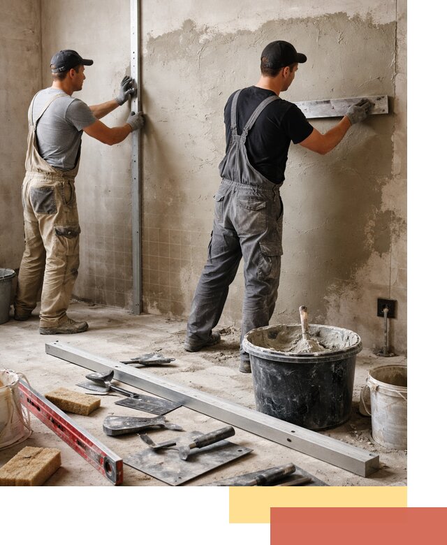 Профессиональная штукатурка стен под плитку в Березниках