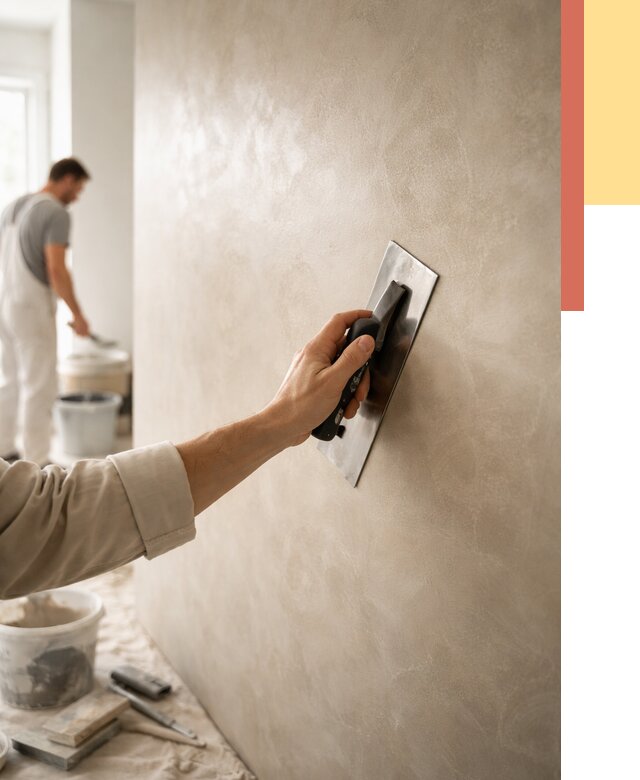 Венецианская штукатурка в Березниках от 3605 руб/м² — нанесение стен под ключ | ОТДЕЛОЧНИК-Брз