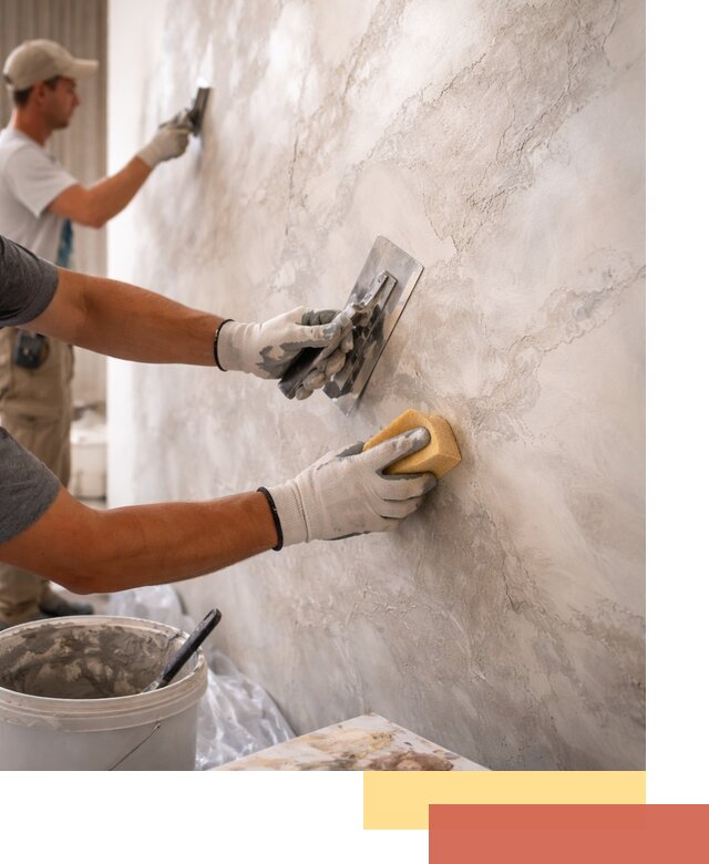 Декоративная штукатурка под мрамор в Березниках для стен и потолков