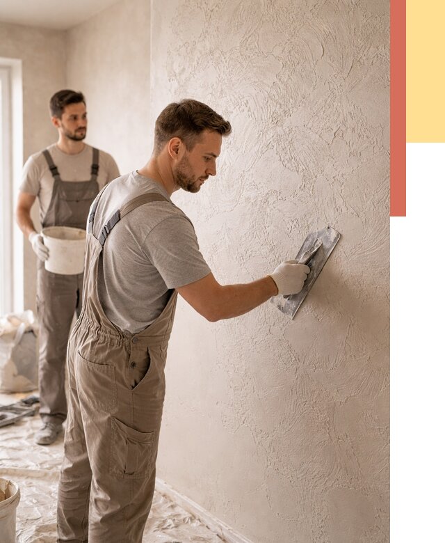 Фактурная штукатурка стен в Березниках от 4326 руб./м² — заказать под ключ | ОТДЕЛОЧНИК-Брз