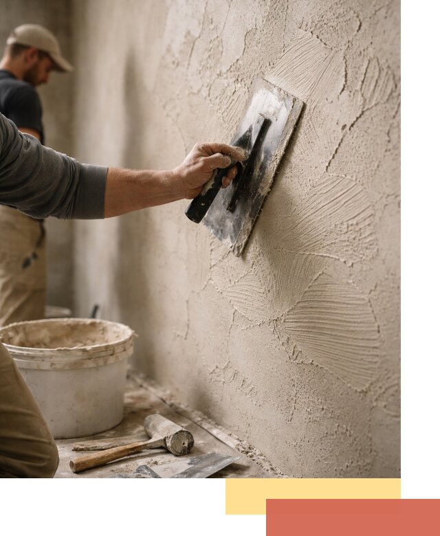 Фактурная штукатурка стен в Березниках — монтаж, отделка, реставрация