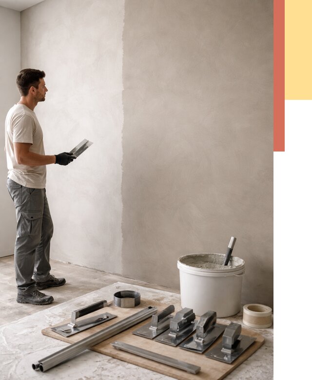 Нанесение микроцемента на стены в Березниках от 3296 руб./м2 под ключ | ОТДЕЛОЧНИК-Брз