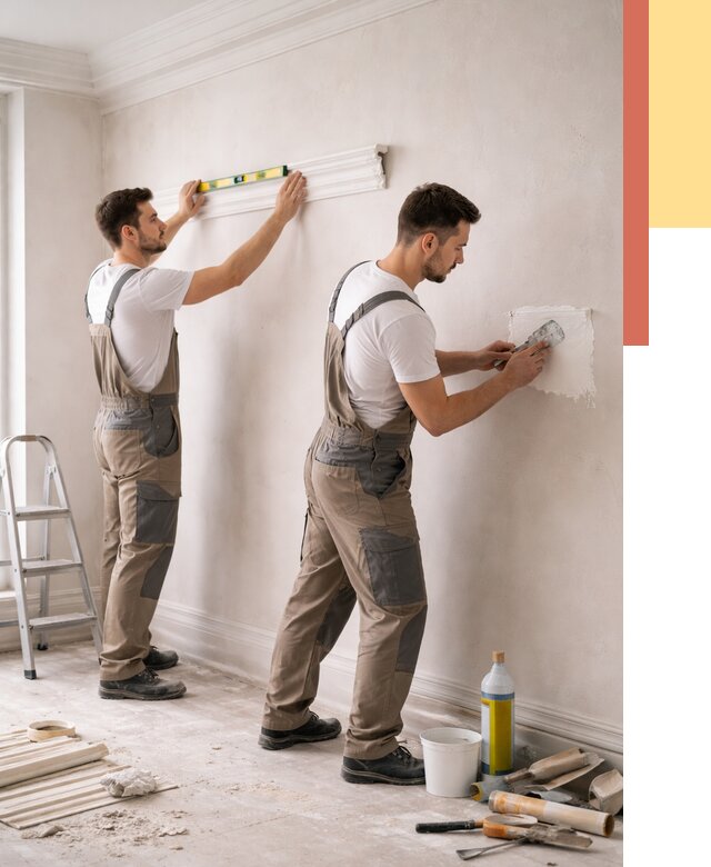 Монтаж лепнины на стены в Березниках от 4635 руб. — недорого, быстро | ОТДЕЛОЧНИК-Брз