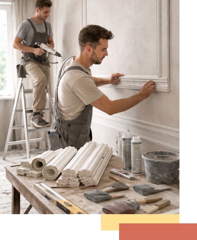 Монтаж лепнины на стены в Березниках профессионально и качественно