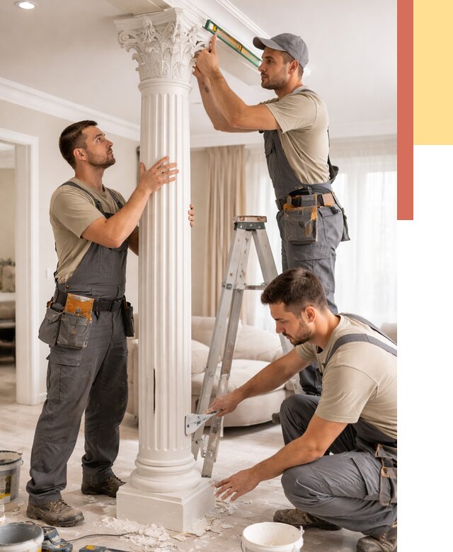 Установка декоративных колонн в Березниках от 12359 руб. под ключ | ОТДЕЛОЧНИК-Брз