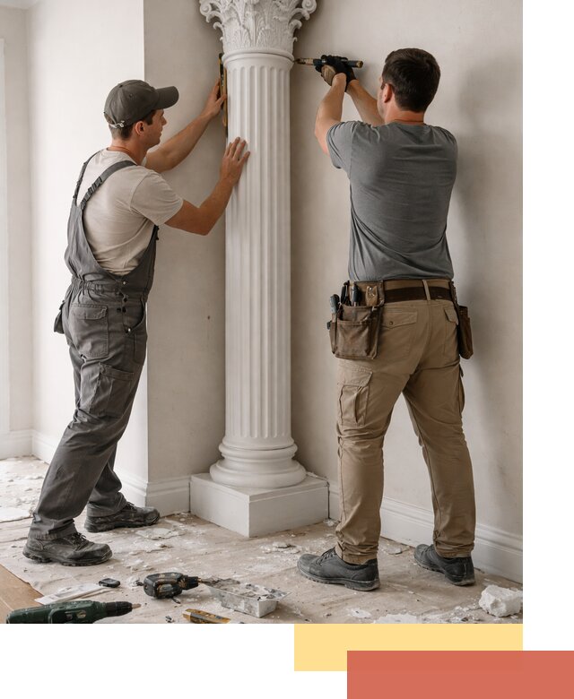 Установка декоративных колонн в Березниках под ключ