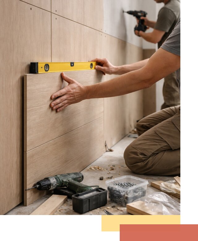 Профессиональный монтаж МДФ панелей на стены в Березниках