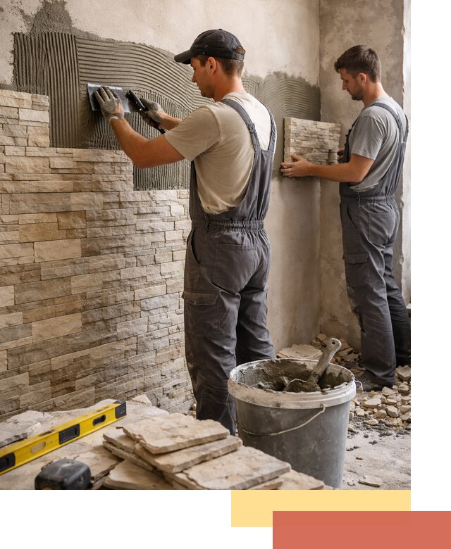 Монтаж искусственного камня в Березниках — облицовка стен и фасадов