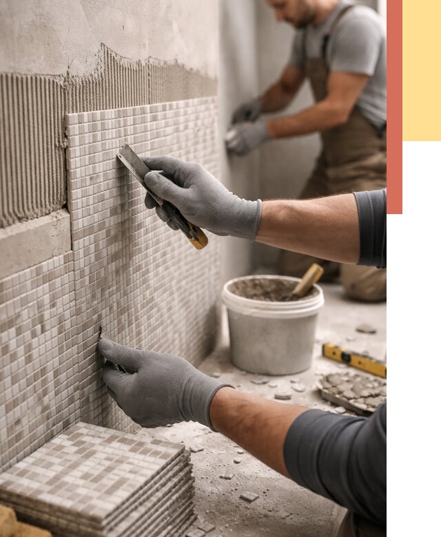 Облицовка стен мозаикой в Березниках от 3296 руб/м2 — укладка мозаики на стены | ОТДЕЛОЧНИК-Брз