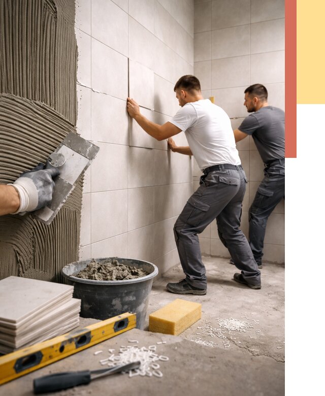 Укладка плитки на стены в Березниках от 875 руб. — качественно и недорого | ОТДЕЛОЧНИК-Брз