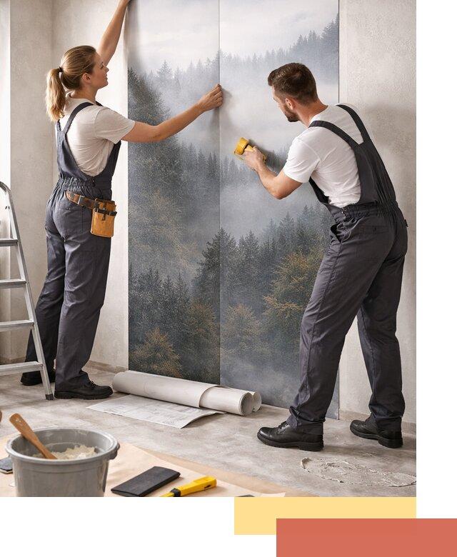 Поклейка фотообоев профессионально в Березниках под ключ