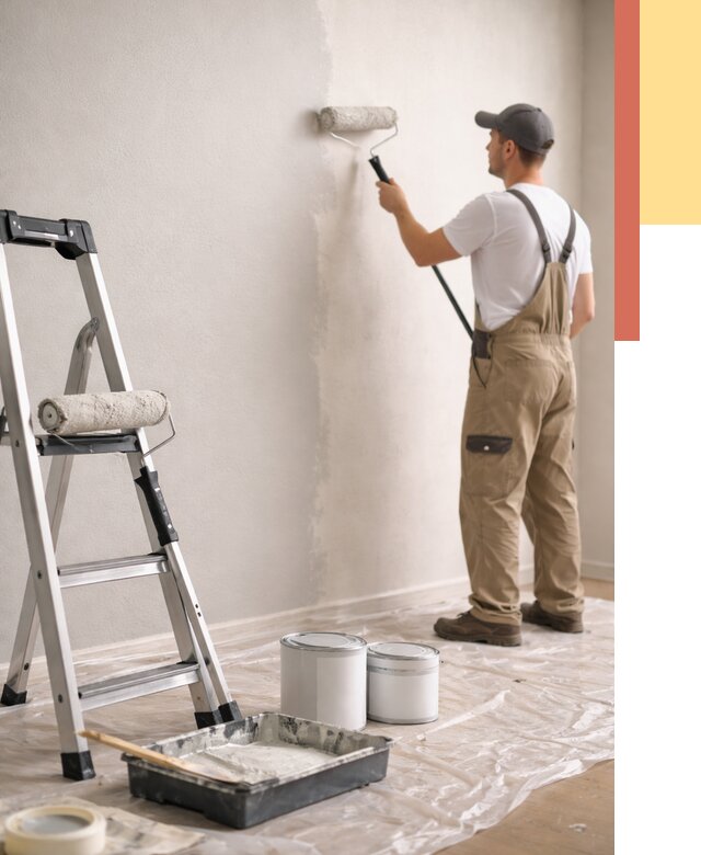 Покраска стен латексной краской в Березниках от 4635 руб. за м2 | ОТДЕЛОЧНИК-Брз