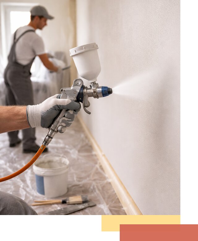 Покраска стен краскопультом в Березниках быстро и качественно