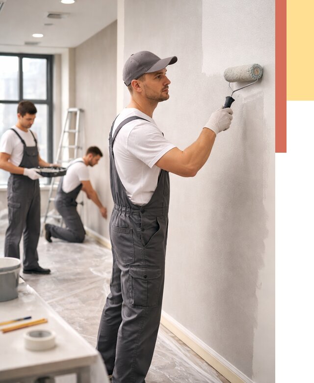 Покраска стен в офисе в Березниках от 8754 руб. — быстро и недорого | ОТДЕЛОЧНИК-Брз