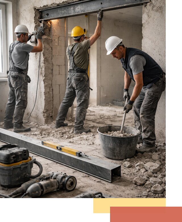 Создание проемов в стенах и несущих конструкциях в Березниках