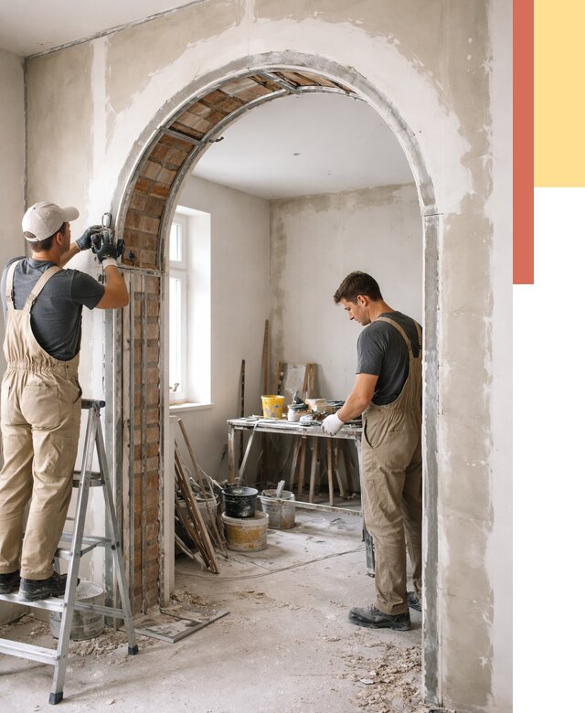 Устройство арочного проема в Березниках от 9784 руб. под ключ — быстро и недорого | ОТДЕЛОЧНИК-Брз