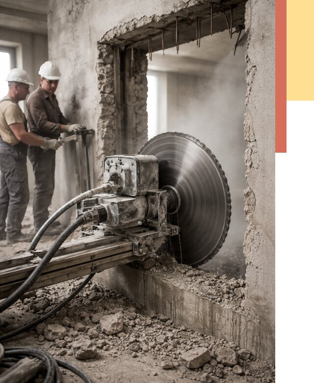 Алмазная резка проемов в Березниках от 4635 руб. быстро и недорого | ОТДЕЛОЧНИК-Брз