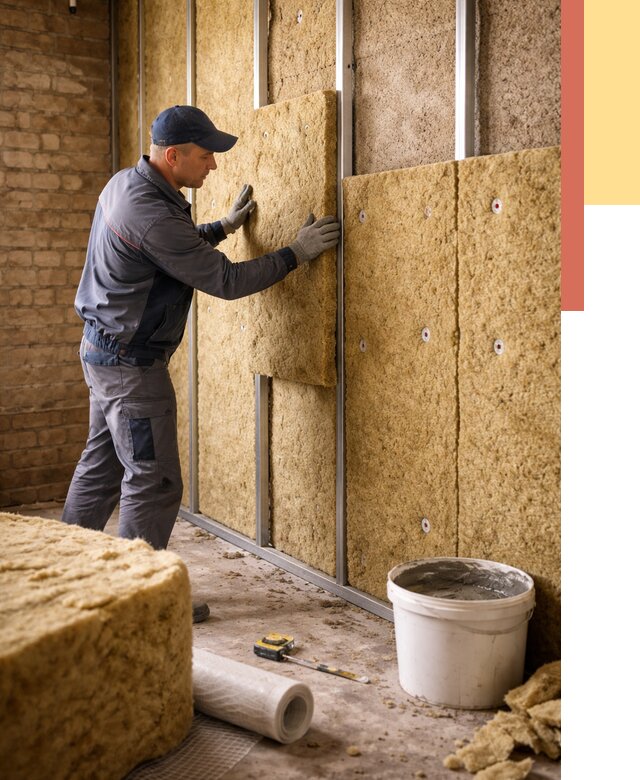 Утепление стен минватой в Березниках от 1390 руб./м2 — недорого и быстро | ОТДЕЛОЧНИК-Брз