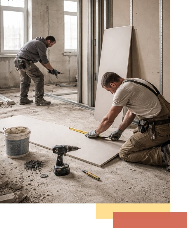 Кладка перегородок из ПГП под ключ в Березниках