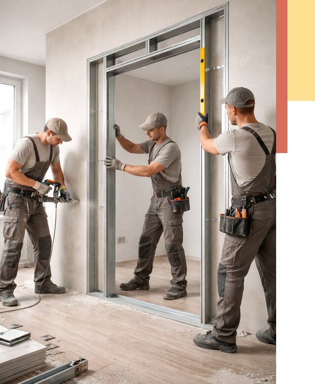 Устройство дверного проема в перегородке в Березниках от 4635 руб. под ключ | ОТДЕЛОЧНИК-Брз