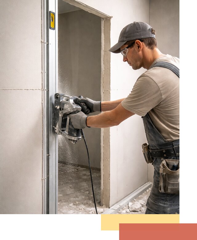 Устройство дверного проема в перегородке в Березниках