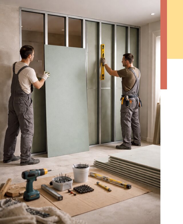 Перегородка из влагостойкого гипсокартона в Березниках от 4944 руб. — монтаж под ключ | ОТДЕЛОЧНИК-Брз