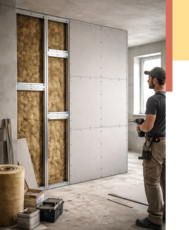 Усиленная перегородка под навеску в Березниках от 13183 руб. — монтаж под ключ | ОТДЕЛОЧНИК-Брз