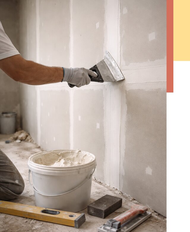 Шпаклевка перегородок из гипсокартона в Березниках от 2575 руб. — услуги ОТДЕЛОЧНИК-Брз