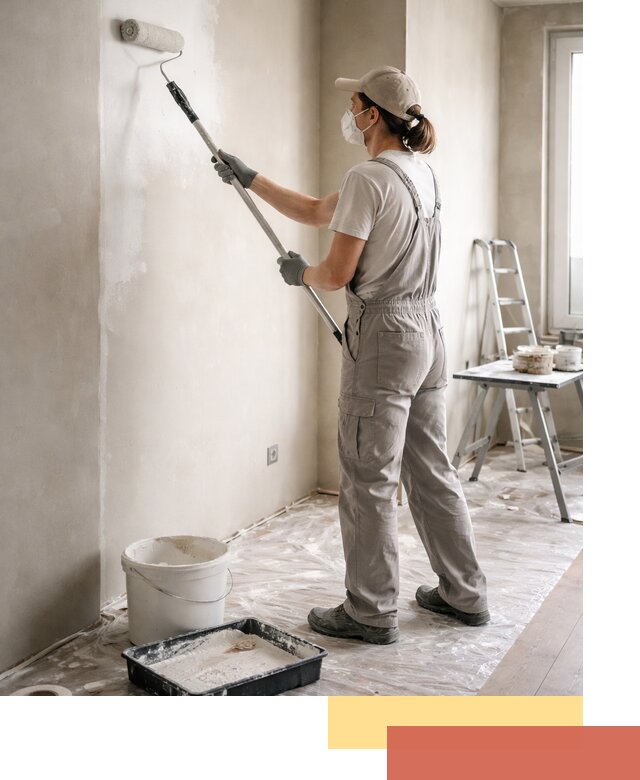 Покраска перегородок из гипсокартона в Березниках качественно и недорого