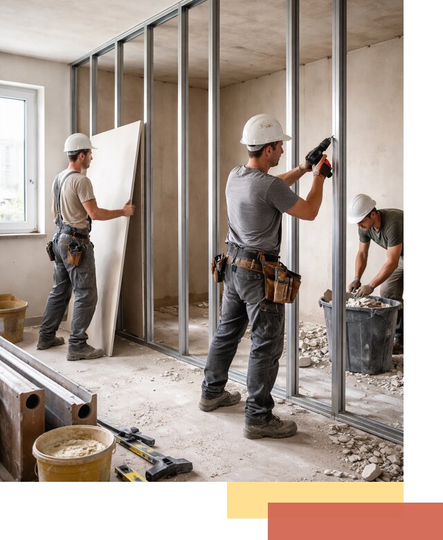 Перенос гипсокартонной перегородки в Березниках профессионально и быстро