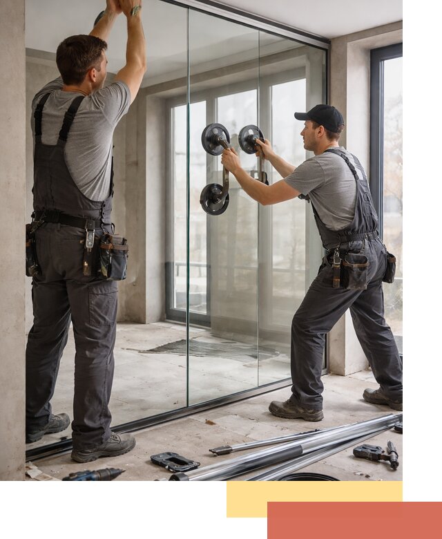 Цельностеклянные перегородки под ключ в Березниках