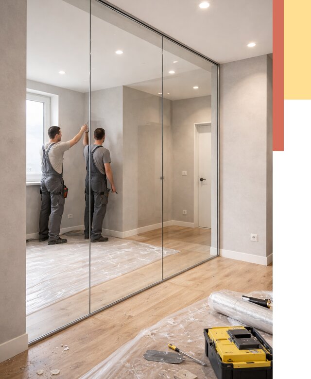 Безрамные стеклянные перегородки в Березниках — монтаж от 9784 руб. | ОТДЕЛОЧНИК-Брз