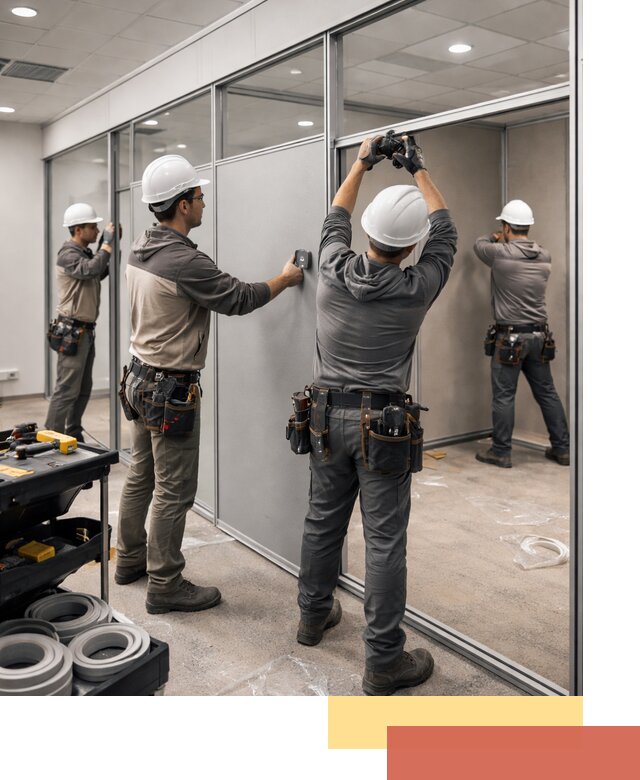 Мобильные офисные перегородки под ключ в Березниках