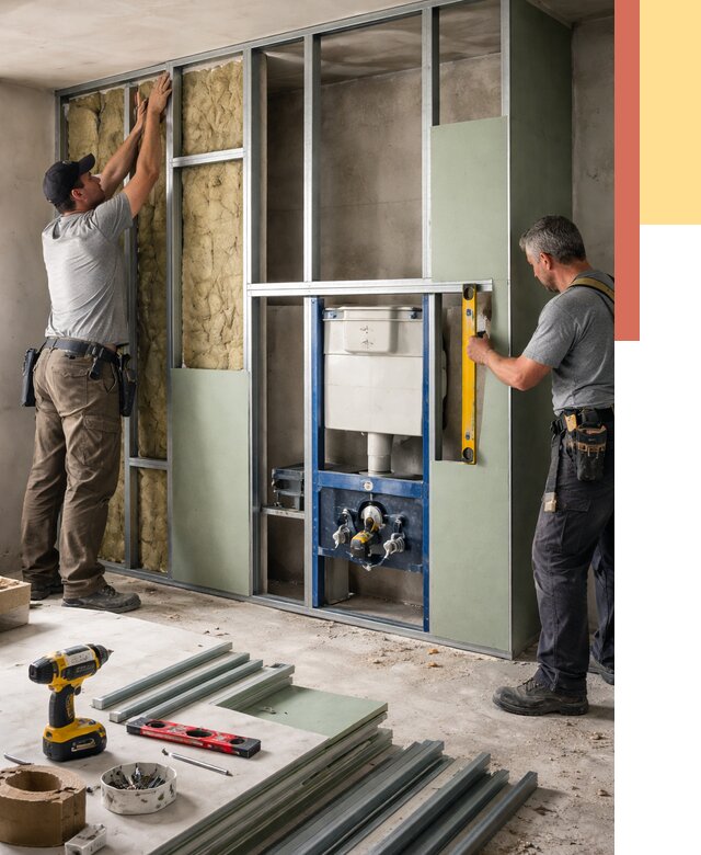 Установка сантехнических перегородок в Березниках от 8754 руб. | ОТДЕЛОЧНИК-Брз