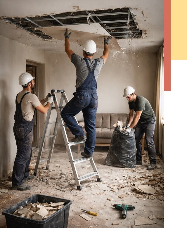 Демонтаж гипсокартонного потолка в Березниках от 433 руб. за м2 — ОТДЕЛОЧНИК-Брз