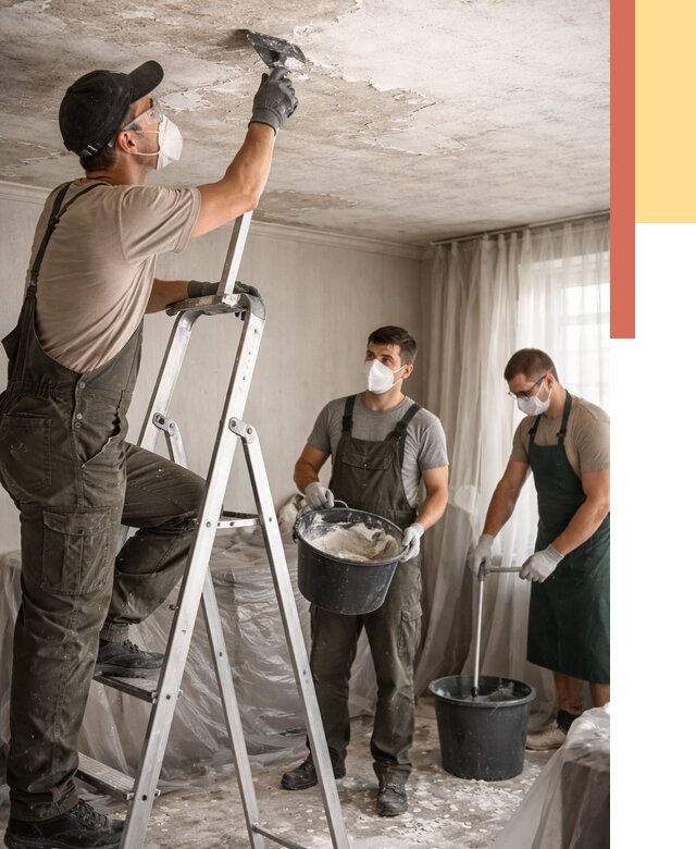 Удаление побелки с потолка в Березниках от 2575 руб. быстро и недорого | ОТДЕЛОЧНИК-Брз