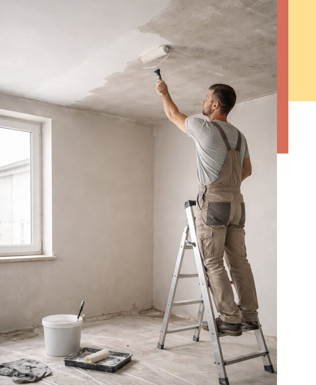 Грунтовка потолка в Березниках от 2575 руб. — быстро и недорого | ОТДЕЛОЧНИК-Брз