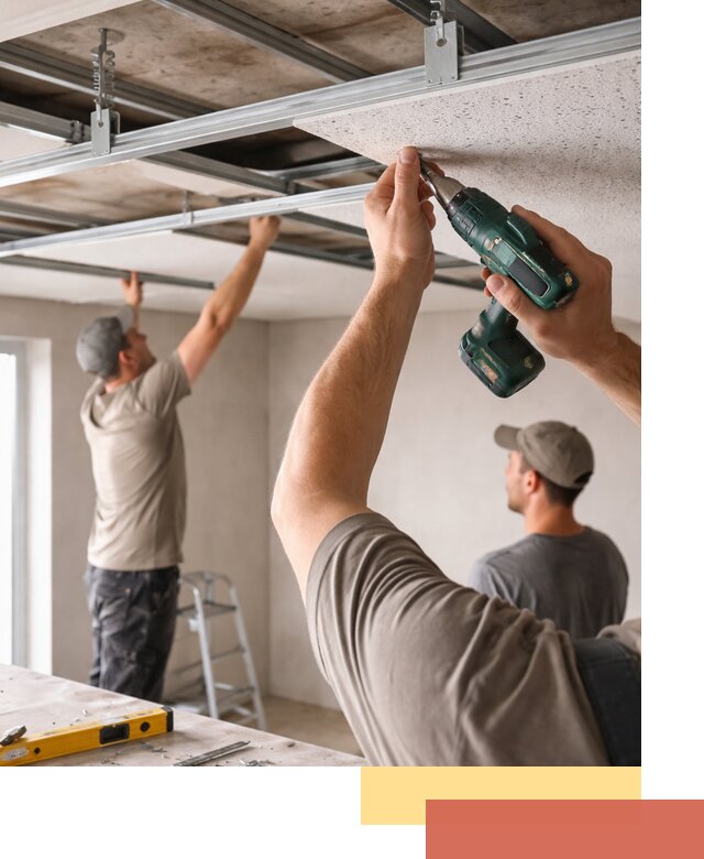 Монтаж акустического потолка в Березниках под ключ